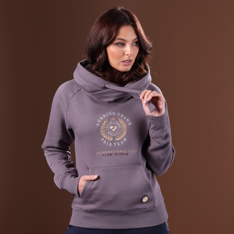 Aubrion Team Hoodie - Grey-5